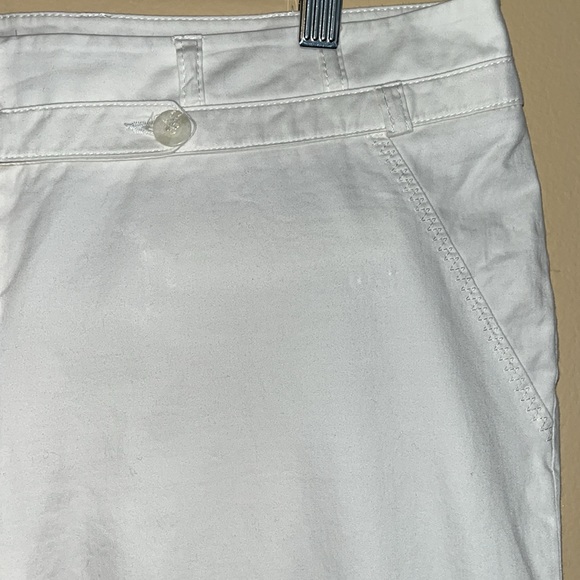 White Casual Straight Leg Trouser Pants - Picture 2 of 9